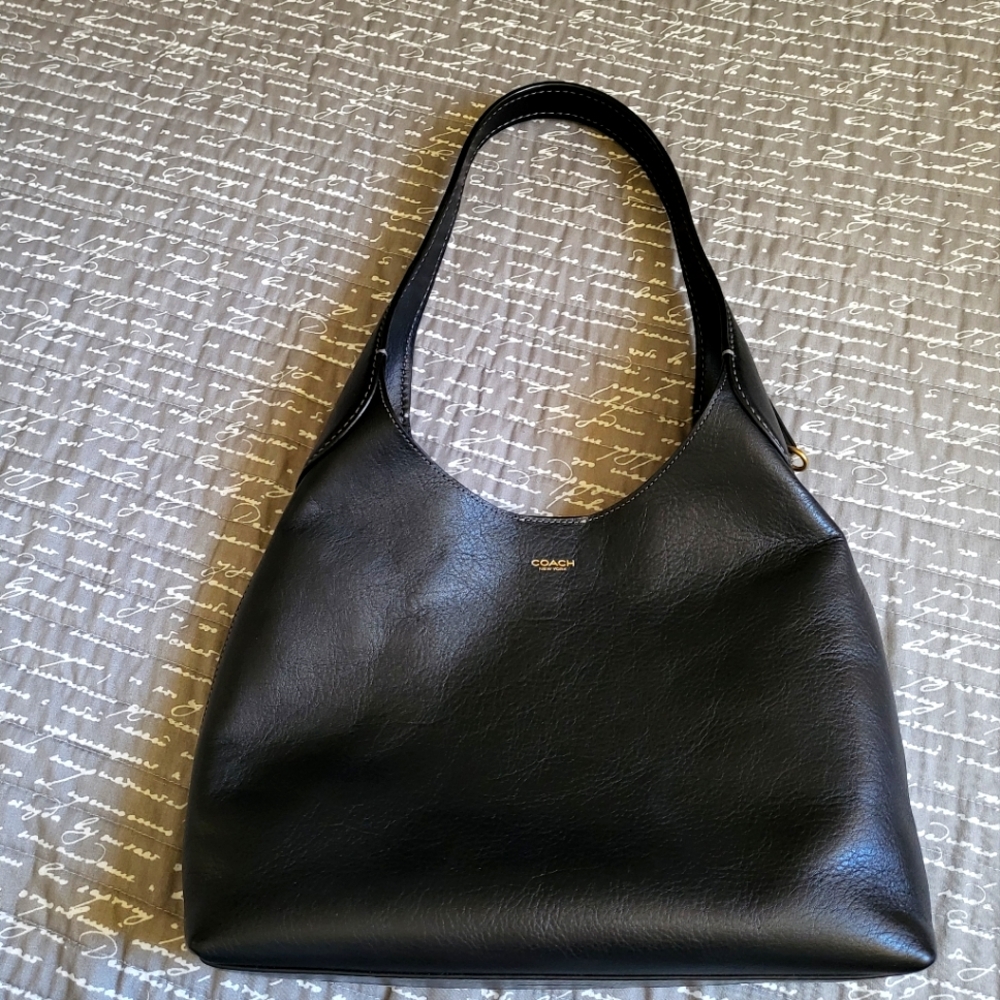 Coach Black Leather Women's Bag Brooklyn 28 (no Dustbag)